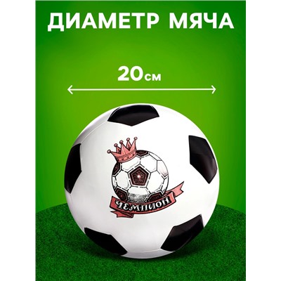 Мяч «Футбол», диаметр 20 см, МИКС