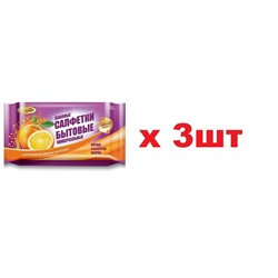 Vestar Влажные салфетки 72шт бытовые универсальные 3шт