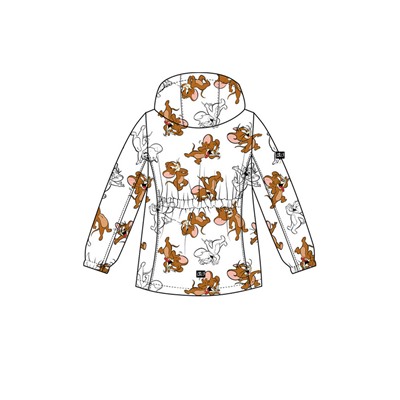 Куртка текстильная с полиуретановым покрытием для девочек (ветровка)