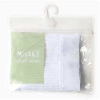 Трусы женские бразилиана MINAKU в рубчик, размер 40-42, белые