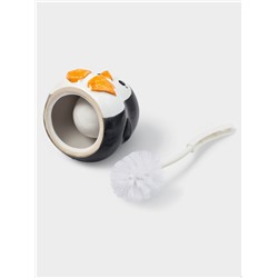 Ёршик для унитаза с подставкой «Пингвин», фарфор