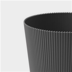 Горшок для цветов с поддоном, 15.5×16.5 см, цвет серый