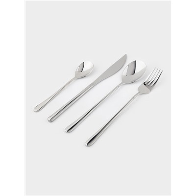 Столовые приборы Magistro «Дина», 4 предмета, нержавеющая сталь, серебристые