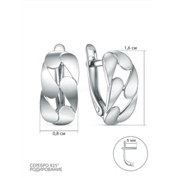 Серьги из серебра родированные 3001029240