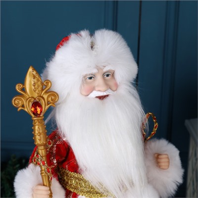 Фигурка Дед Мороз 40 см красный кафтан / 23A14-16 /уп 18/музыкальный