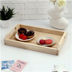 Поднос деревянный для завтрака со вставкой, МАССИВ, 40×25 см