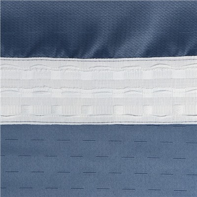 Штора портьерная «Этель. Штрихи», синяя, 270×300 см
