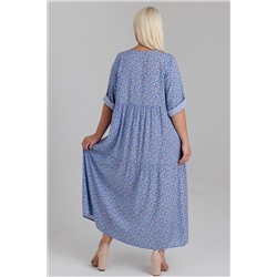 Платье штапель  5872/120/Светло-голубой