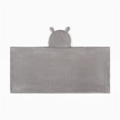 Полотенце - уголок LoveLife «Зайчик», 70×140 см, микрофибра, серое