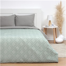 Покрывало 1.5-спальное LoveLife «Tufting: Ромб», 150×220±5 см, микрофайбер, зелёное