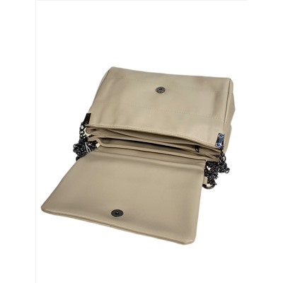 Женская сумка из искусственной кожи, цвет бежево-молочный