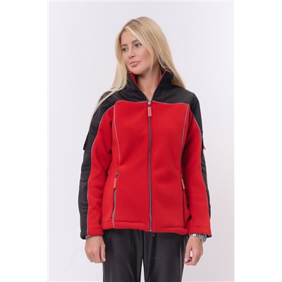 Толстовка женская флис утепленная с нашивками