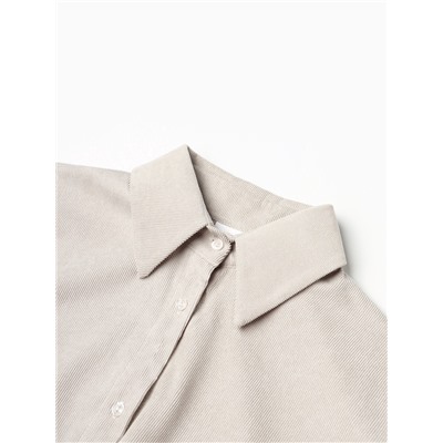 Рубашка женская MINAKU: Velvet Collection, размер 46, серо-бежевая