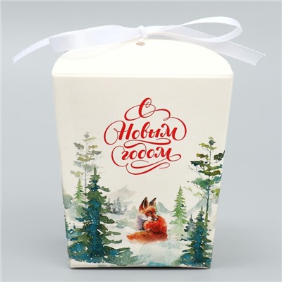 Бонбоньерка новогодняя «С Новым годом», 7.5×8×7.5 см