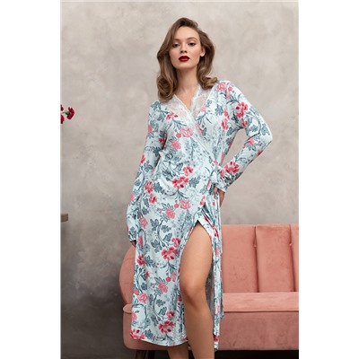 Халат ночной женский Mia Cara SS23WJ330 Blueberry Night
