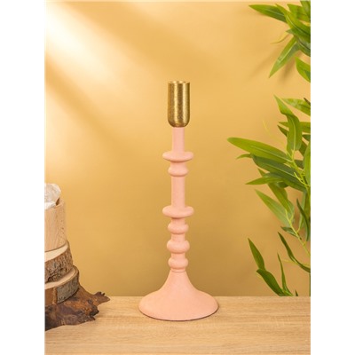 Подсвечник на 1 свечу «Пудровый», 10×10×31 см