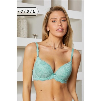 Бюстгальтер кружевной HoneyFormat 8038 с формованной чашей (Мятный)