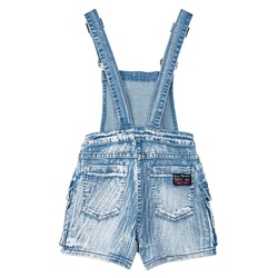 Полукомбинезон текстильный джинсовый для девочек