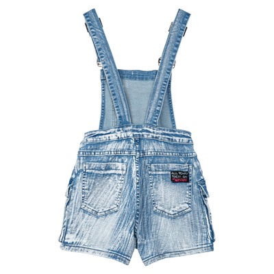 Полукомбинезон текстильный джинсовый для девочек