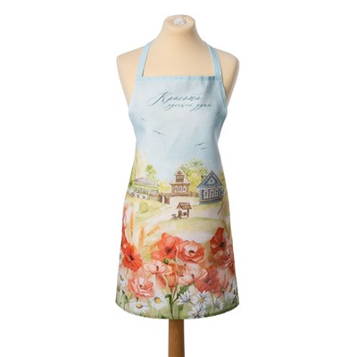 Фартук «Этель. Маки», 70×60 см, 100% хлопок, рогожка 160 г/м²