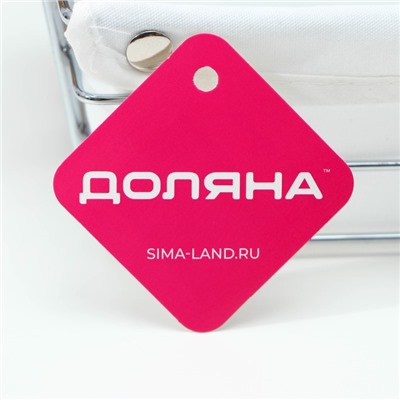 Хлебница Доляна, 28×19×12 см, белая