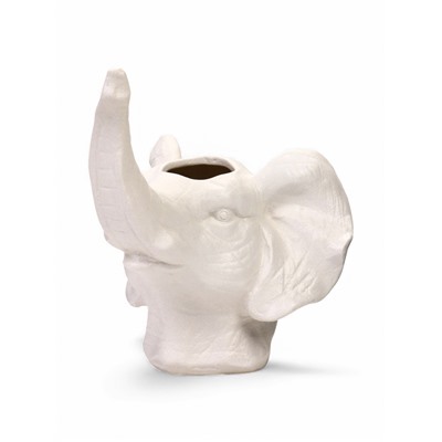 Декоративное кашпо для цветов «Слон», 15×12×13 см, керамика, белое