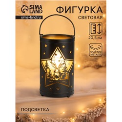 Фигурка светящаяся RISALUX «Ночные звёзды», LED-ночник, 3×ААА, чёрный, 12×12×20.5 см