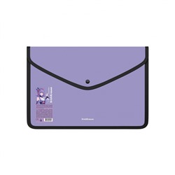 Папка с кнопкой  А4 160мкм 61165 Matt Manga обшитая, с текстильной вставкой непрозрачная ErichKrause