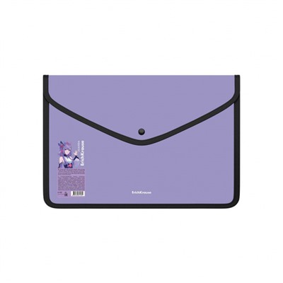 Папка с кнопкой  А4 160мкм 61165 Matt Manga обшитая, с текстильной вставкой непрозрачная ErichKrause