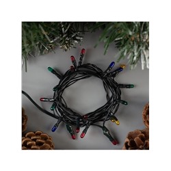 Гирлянда «Нить» 1.2 м, IP20, тёмная нить, 20 ламп, свечение мульти, 220 В