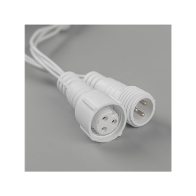 Гирлянда «Бахрома» 3×0.6 м, IP44, УМС, белая нить, 160 SMD-LED, свечение мульти, 220 В