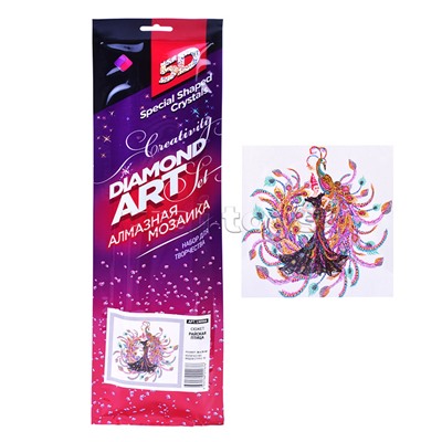 Алмазная мозаика 5D 36*36 см. Райская птица