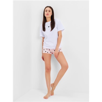Пижама женская (футболка, шорты) KAFTAN Cute, размер 52-54