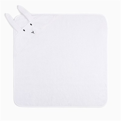 Набор «Крошка Я» (полотенце-уголок, рукавица, нагрудник), хлопок 100%, белое