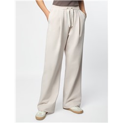 Свободные брюки из тонкого премиального футера с эластаном