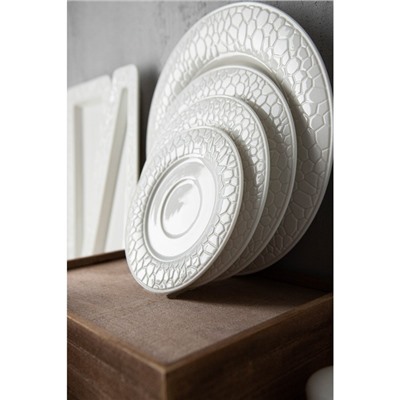 Блюдце фарфоровое Magistro Rodos, d=15.4 см, цвет белый