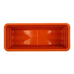 Ящик балконный для цветов, 6 л, 40×17×13.5 см, пластиковый, цвет терракот
