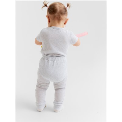 Легинсы Крошка Я Melange, рост 74-80, серый