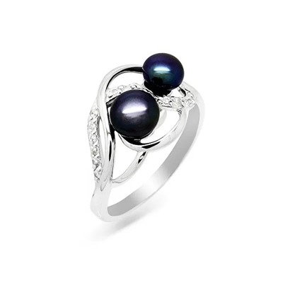 Кольцо из серебра жемчуг, К1332ч