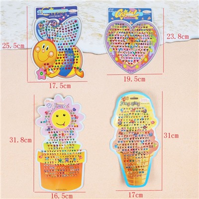 Детские сережки-наклейки большой набор (70-104 пары)