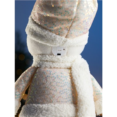 Фигура текстиль «Снеговик» 55-84 см, телескопические ножки, 1 LED, от батареек LR1130×3, свечение тёплое белое