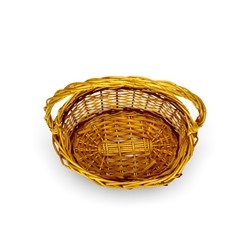 Корзина плетёная для хранения Vento, с ручкой, коричневая, набор 3 шт.