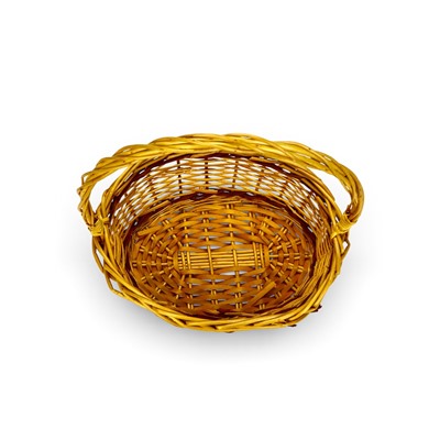 Корзина плетёная для хранения Vento, с ручкой, коричневая, набор 3 шт.