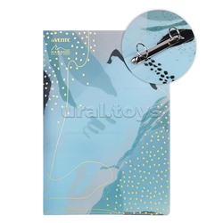 Папка на кольцах "Marandi. Sparkle" A4 (240x310x35 мм) 2 кольца Ø 30 мм, 650 мкм, полупрозрачная искрящаяся фактура, тиснение фольгой, на 250 листов бумаги или 50 вкладышей, внутренний карман 160 мкм, индивидуальная упаковка