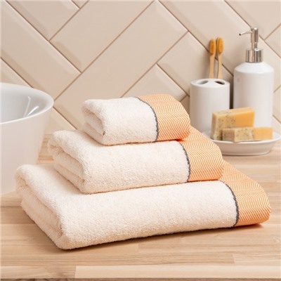 Полотенце махровое LoveLife «Бриз» 30×50 см, оранжевый, 100% хлопок, 500 г/м²