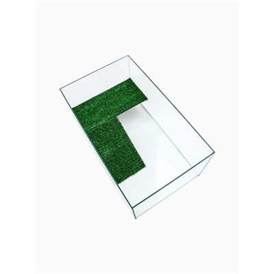 УЦЕНКА Террариум для черепах 45 литров, 55×33×25 см, с полкой и лесенкой, нет крышки