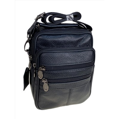 Сумка мужская из натуральной кожи, цвет черный