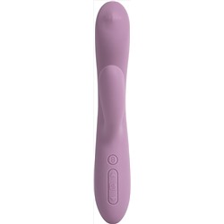 Сиреневый интерактивный вибратор-кролик Trysta Neo с шариком для зоны G - 18,4 см.