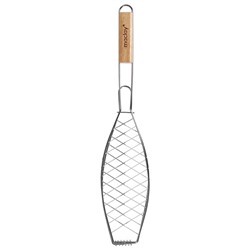 Решётка - гриль для рыбы maclay, 30x12 см, хромированная сталь, для мангала
