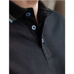 Футболка-поло из фактурного трикотажа